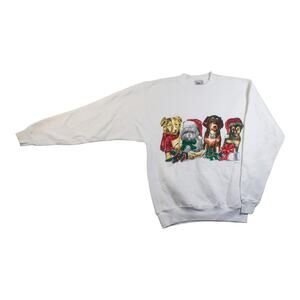 vintage 90s dogs sweatshirt made in USA - oneita